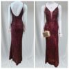 Vestido de lentejuelas burdeos