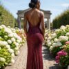 Vestido Jade burdeos