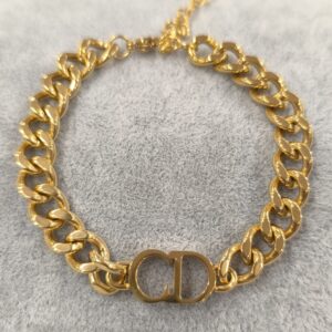 Pulsera de eslabón CD dorado