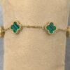 Pulsera cinco tréboles verde
