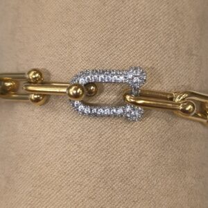 Pulsera de eslabones con brillante