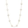 Collar diez tréboles blancos