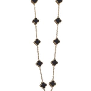 Collar diez tréboles negro
