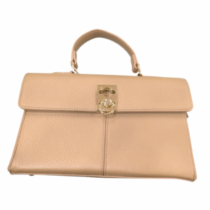 Bolso de mano beige tipo Cafuné