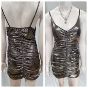 Vestido drapeado metalizado