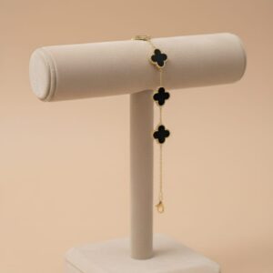 Pulseras tres tréboles negros