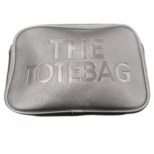 Bolso tote pequeño plateado