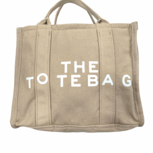 Tote mini de tela beige
