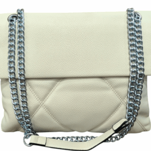 Bolso blanco de cadenas