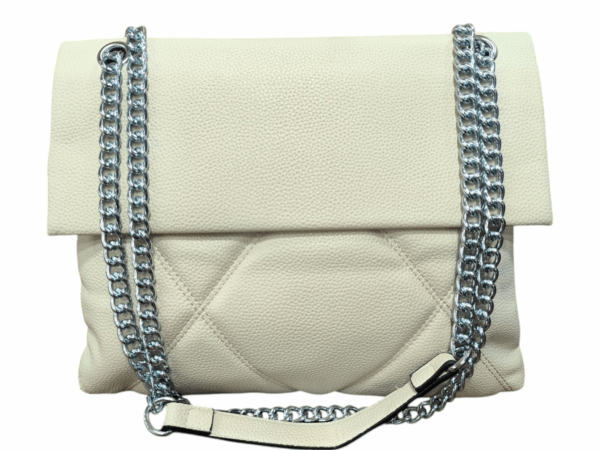 Bolso blanco de cadenas