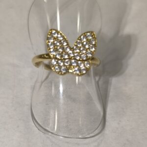 Anillo mariposa dorada pequeña