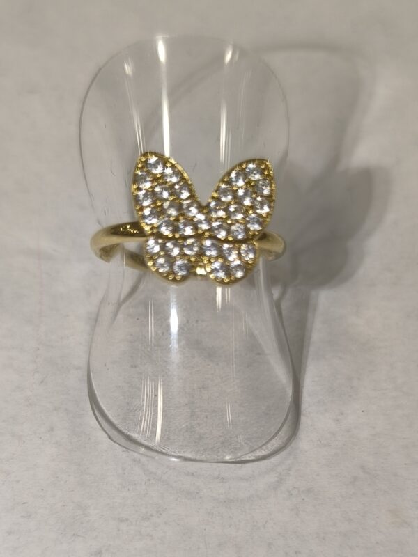 Anillo mariposa dorada pequeña