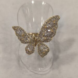 Anillo mariposa dorado