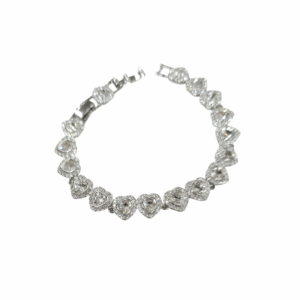 Pulsera de corazones blancos