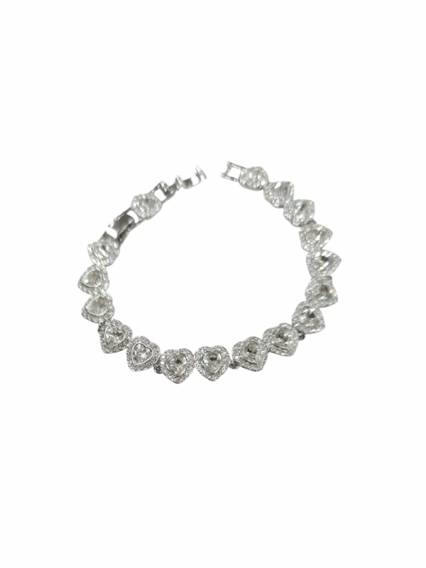 Pulsera de corazones blancos