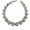 Pulsera de corazones blancos