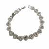 Pulsera de corazones blancos