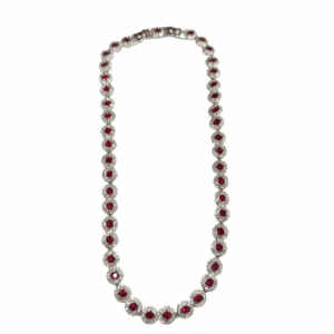 Collar tennis rojo