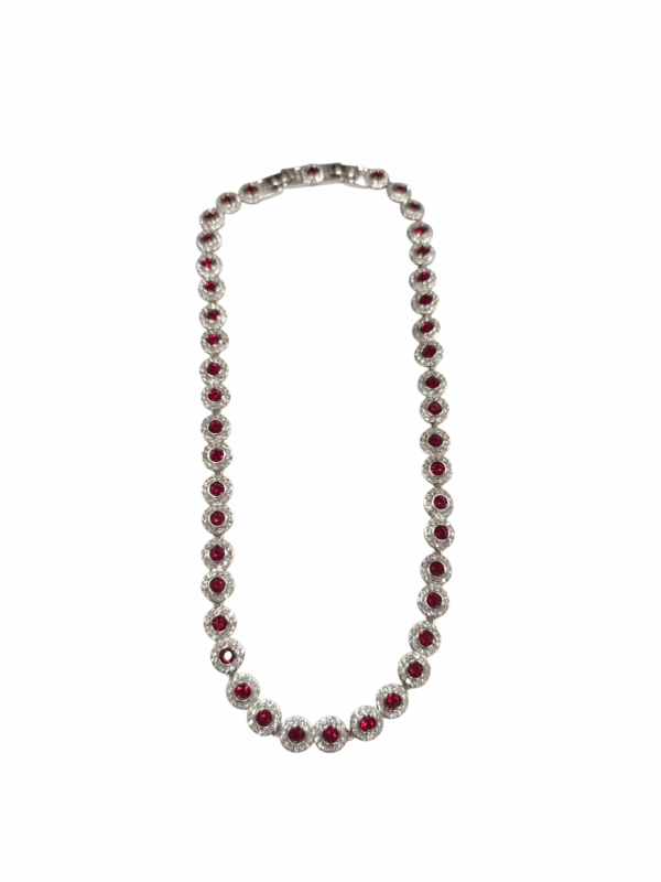 Collar tennis rojo