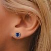 Pendientes tennis azules