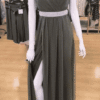 Vestido de tul verde oscuro