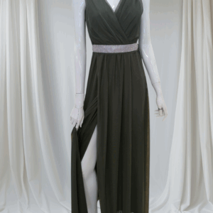 Vestido de tul verde oscuro