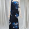 Vestido largo de flores azul