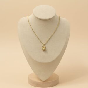 Collar oso dorado 3D